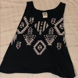 PINK black top with sequin design